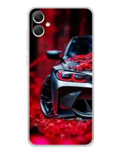 Чехол для Samsung Galaxy A06 с картинкой «Спортивная BMW и цветы» Чехол для Samsung Galaxy A06 с картинкой «Спортивная BMW и цветы»