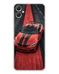 Чехол для Samsung Galaxy A06 с картинкой «BMW на красной дорожке» Чехол для Samsung Galaxy A06 с картинкой «BMW на красной дорожке»