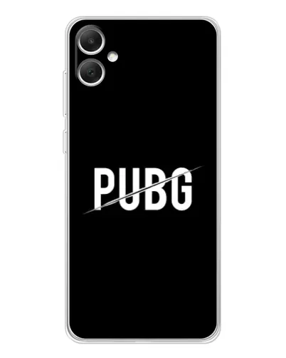 Чехол для Samsung Galaxy A06 с картинкой «PUBG — белый логотип»