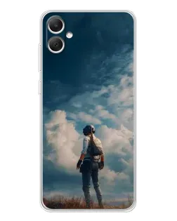 Чохол для Samsung Galaxy A06 з картинкою «Герой PUBG на скелі» Чохол для Samsung Galaxy A06 з картинкою «Герой PUBG на скелі»