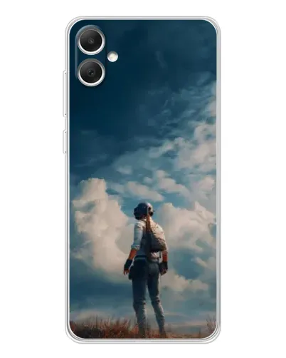 Чехол для Samsung Galaxy A06 с картинкой «Герой PUBG на скале»