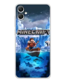 Чехол для Samsung Galaxy A06 с картинкой «Minecraft ледяной мир» Чехол для Samsung Galaxy A06 с картинкой «Minecraft ледяной мир»