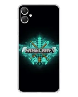 Чехол для Samsung Galaxy A06 с картинкой «Minecraft Diamond лого» Чехол для Samsung Galaxy A06 с картинкой «Minecraft Diamond лого»