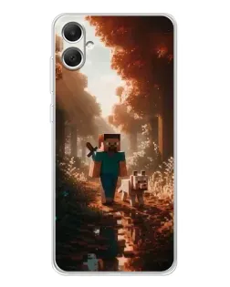Чехол для Samsung Galaxy A06 с картинкой «Стив в лесу» Чехол для Samsung Galaxy A06 с картинкой «Стив в лесу»