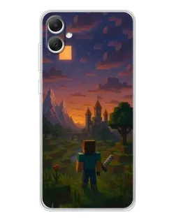 Чехол для Samsung Galaxy A06 с картинкой «Стив у башни» Чехол для Samsung Galaxy A06 с картинкой «Стив у башни»