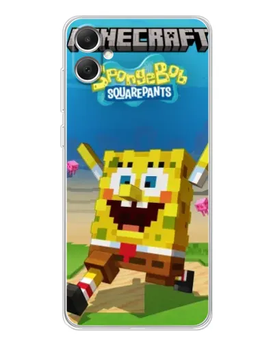 Чехол для Samsung Galaxy A06 с картинкой «Губка Боб Minecraft» Чехол для Samsung Galaxy A06 с картинкой «Губка Боб Minecraft»