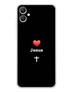 Чехол для Samsung Galaxy A06 с картинкой «Сердце - Jesus»