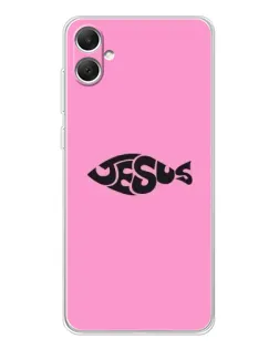 Чехол для Samsung Galaxy A06 с картинкой «Розовый символ  Jesus»
