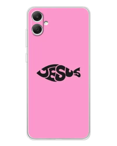 Чехол для Samsung Galaxy A06 с картинкой «Розовый символ  Jesus»