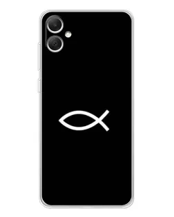 Чехол для Samsung Galaxy A06 с картинкой «Символ рыбы Jesus» Чехол для Samsung Galaxy A06 с картинкой «Символ рыбы Jesus»