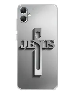 Чехол для Samsung Galaxy A06 с картинкой «Металлический крест Jesus» Чехол для Samsung Galaxy A06 с картинкой «Металлический крест Jesus»