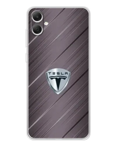 Чехол для Samsung Galaxy A06 с картинкой «Металлическая текстура Tesla»