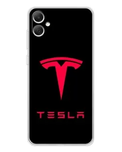 Чехол для Samsung Galaxy A06 с картинкой «Tesla Red Logo» Чехол для Samsung Galaxy A06 с картинкой «Tesla Red Logo»