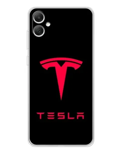 Чехол для Samsung Galaxy A06 с картинкой «Tesla Red Logo»