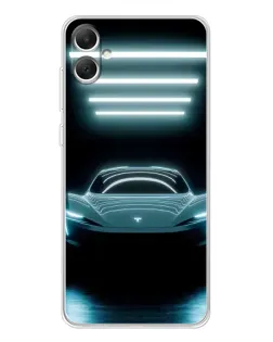 Чехол для Samsung Galaxy A06 с картинкой «Tesla в неоне» Чехол для Samsung Galaxy A06 с картинкой «Tesla в неоне»