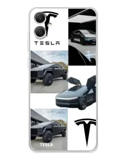 Чехол для Samsung Galaxy A06 с картинкой «Коллаж Cybertruck Tesla» Чехол для Samsung Galaxy A06 с картинкой «Коллаж Cybertruck Tesla»