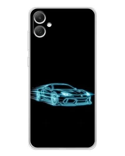 Чехол для Samsung Galaxy A06 с картинкой «Неоновый контур Lamborghini»