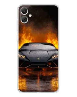 Чехол для Samsung Galaxy A06 с картинкой «Lamborghini в огне» Чехол для Samsung Galaxy A06 с картинкой «Lamborghini в огне»