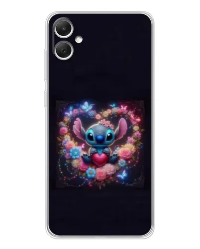 Чехол для Samsung Galaxy A06 с картинкой «Stitch в цветах» Чехол для Samsung Galaxy A06 с картинкой «Stitch в цветах»
