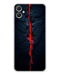 Чехол для Samsung Galaxy A06 с картинкой «Kрасная лавовая трещина»