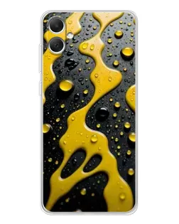 Чехол для Samsung Galaxy A06 с картинкой «Жидкое желтое золото»
