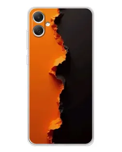 Чехол для Samsung Galaxy A06 с картинкой «Оранжевый разлом»