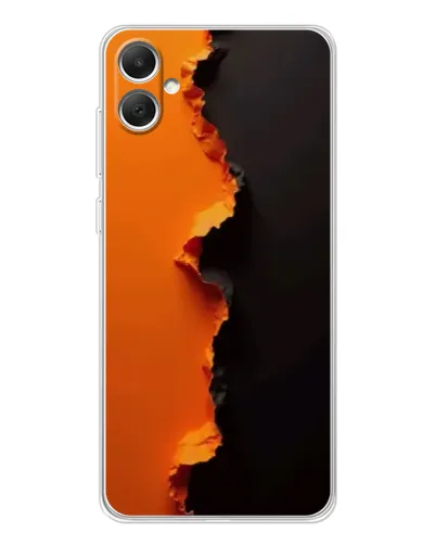 Чехол для Samsung Galaxy A06 с картинкой «Оранжевый разлом»