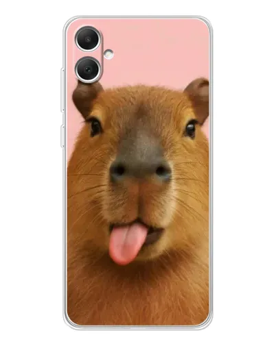 Чехол для Samsung Galaxy A06 с картинкой «Капибара с языком»