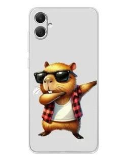 Чехол для Samsung Galaxy A06 с картинкой «Капибара рэпер даб»