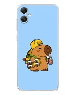 Чехол для Samsung Galaxy A06 с картинкой «Капибара на скейте»