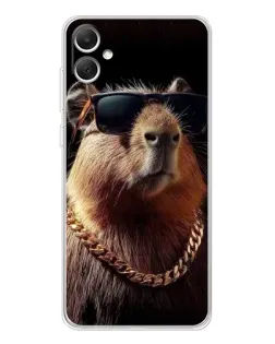 Чехол для Samsung Galaxy A06 с картинкой «Капибара золотая цепь»