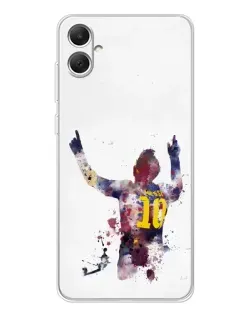 Чехол для Samsung Galaxy A06 с картинкой «Акварельный Месси Барселона»