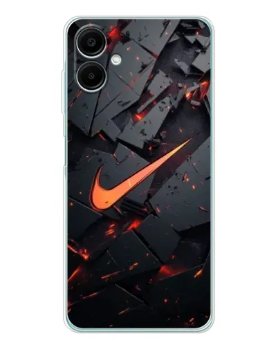 Чехол для Samsung Galaxy A07 с картинкой «Nike — эффект разломов»