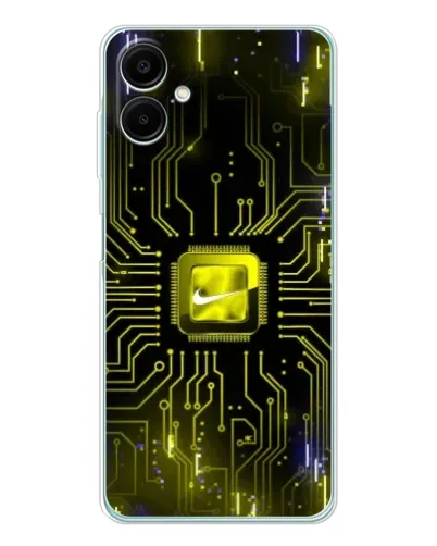 Чехол для Samsung Galaxy A07 с картинкой «Nike — золотая искра»