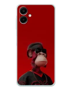 Чехол для Samsung Galaxy A07 с картинкой «Bored Ape в красном» Чехол для Samsung Galaxy A07 с картинкой «Bored Ape в красном»