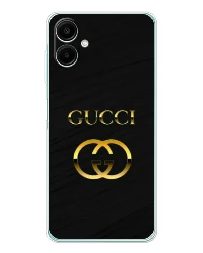 Чехол для Samsung Galaxy A07 с картинкой «Золотой логотип Gucci»