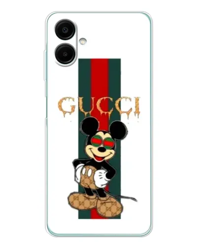 Чехол для Samsung Galaxy A07 с картинкой «Микки Маус Gucci — полосы»