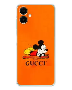 Чехол для Samsung Galaxy A07 с картинкой «Микки Маус Gucci — оранж» Чехол для Samsung Galaxy A07 с картинкой «Микки Маус Gucci — оранж»