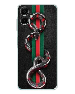 Чехол для Samsung Galaxy A07 с картинкой «Gucci — змея на полосе» Чехол для Samsung Galaxy A07 с картинкой «Gucci — змея на полосе»