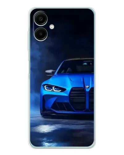 Чехол для Samsung Galaxy A07 с картинкой «Голубая BMW M4»