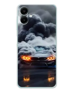 Чехол для Samsung Galaxy A07 с картинкой «BMW в дыму»