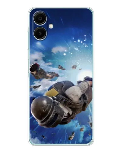 Чехол для Samsung Galaxy A07 с картинкой «Десант PUBG — прыжок»