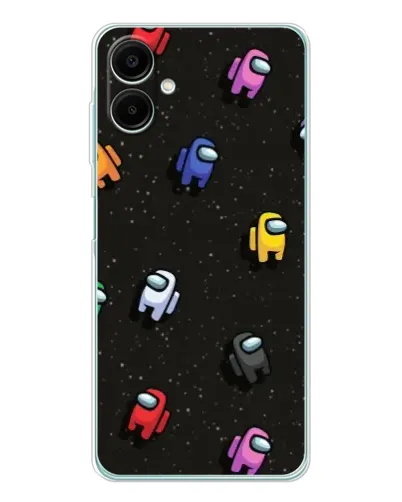 Чехол для Samsung Galaxy A07 с картинкой «Космический паттерн Among Us»