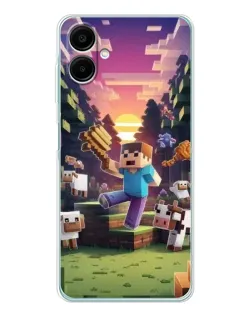 Чехол для Samsung Galaxy A07 с картинкой «Стив на ферме»