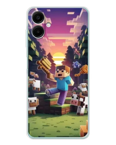 Чехол для Samsung Galaxy A07 с картинкой «Стив на ферме»