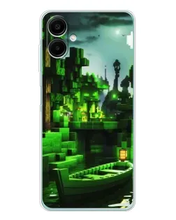 Чехол для Samsung Galaxy A07 с картинкой «Minecraft лесной пейзаж»