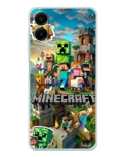 Чехол для Samsung Galaxy A07 с картинкой «Замок Minecraft»