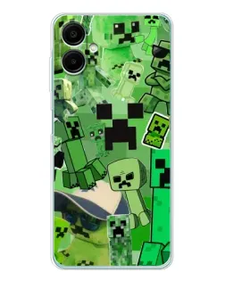 Чехол для Samsung Galaxy A07 с картинкой «Криперы Minecraft»