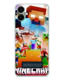 Чехол для Samsung Galaxy A07 с картинкой «Minecraft герои игры»
