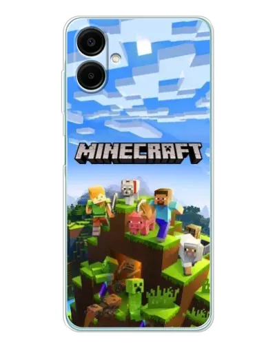 Чехол для Samsung Galaxy A07 с картинкой «Minecraft классический мир»